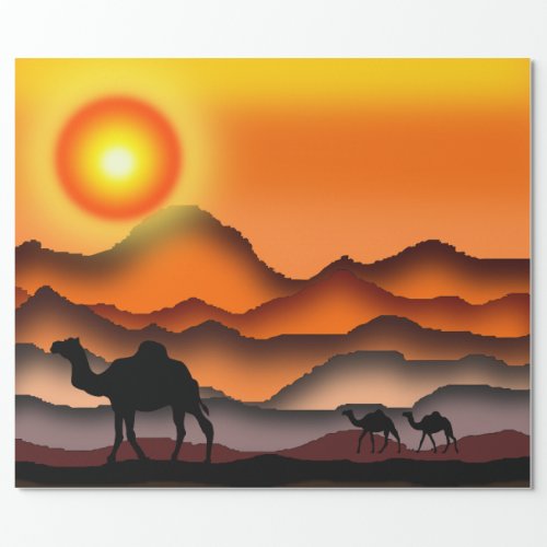 Camels Art Wrapping Paper