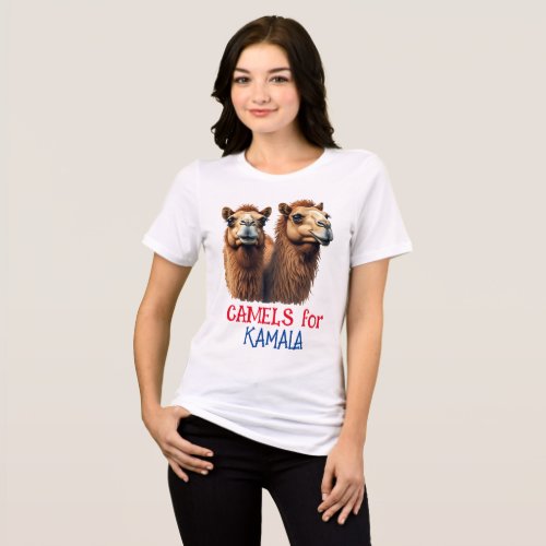 Camels for Kamala Harris Funny Sarcastic  Tri_Blend Shirt