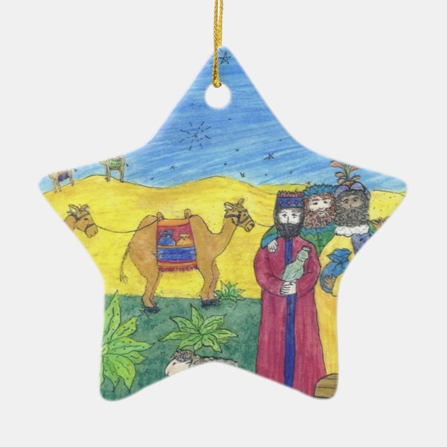 CAMELS GIFTS AND THREE WISE MEN: star ornament (Front)
