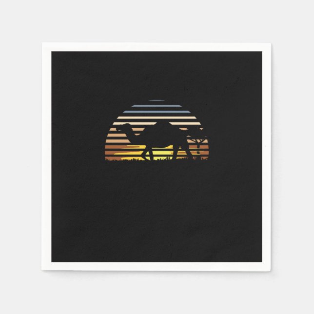 Camels Humps Bactrian Camel Desert Animals Wildlif Napkins (Front)