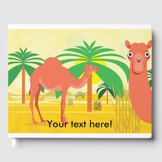 Camels illustration guest book (Front)