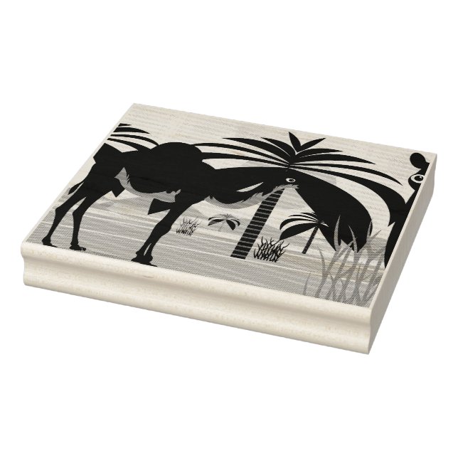 Camels illustration rubber stamp (Stamp)