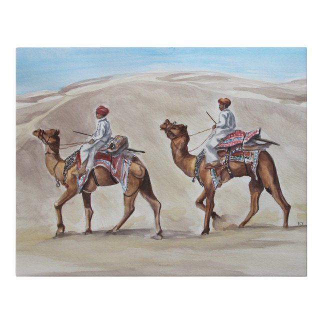 Camels In Rajasthan- Art print (Front)