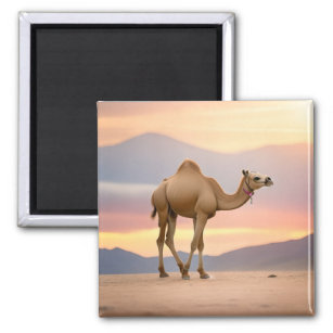 Camel's Sandy Desert Wildlife: Dromedary Cameloid Magnet