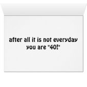 CAMELS SAY "HUMP DAY FOR YOU AT 40" (Inside Horizontal (Bottom))