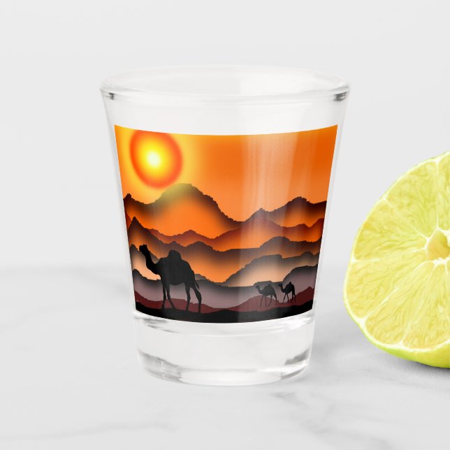 Camels Shot Glass (Front)