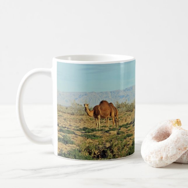 Camels, Tunisia Coffee Mug (With Donut)