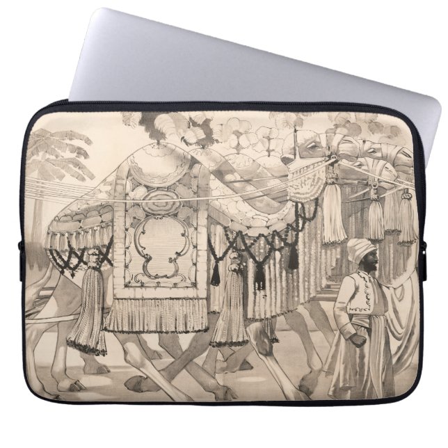 Camels Walking Dressed In Costume Laptop Sleeve (Front)