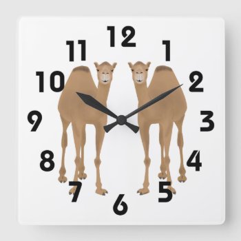 Camels Wall Clock by ellejai at Zazzle