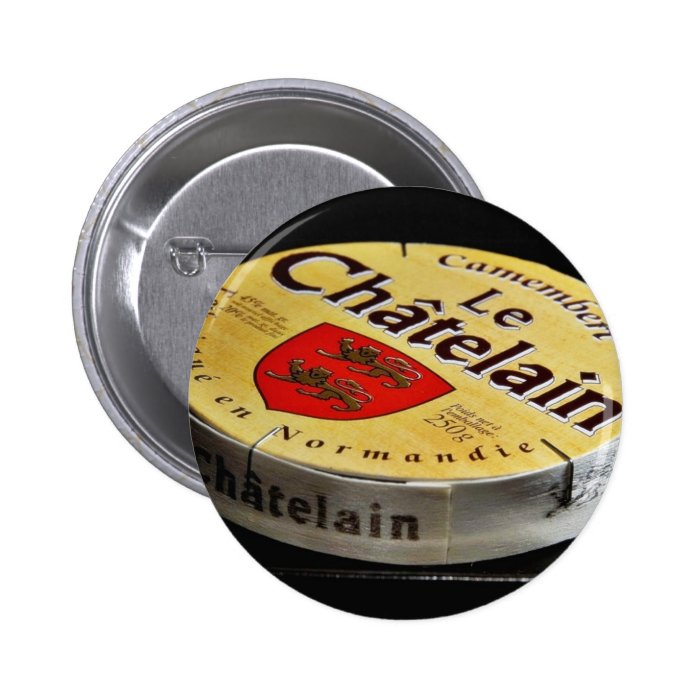 Camembert Cheese Box Pinback Buttons