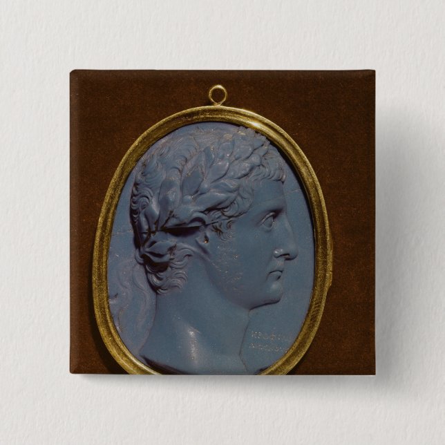 Cameo bearing the profile of Tiberius Pinback Button (Front)