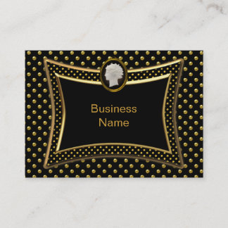 Cameo Black Gold Spot Elegant Business Business Card