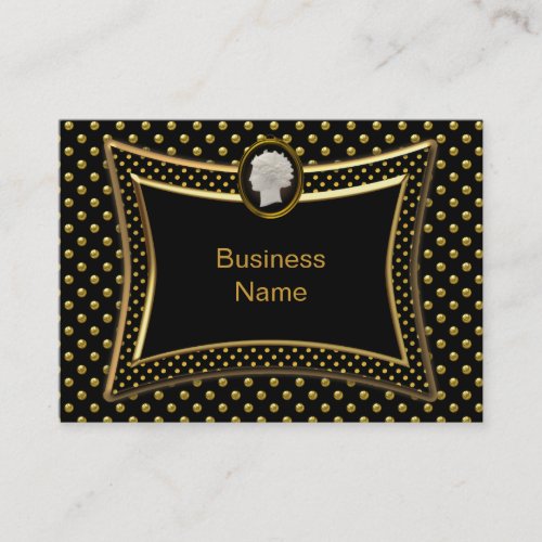 Cameo Black Gold Spot Elegant Business Business Card Templates
