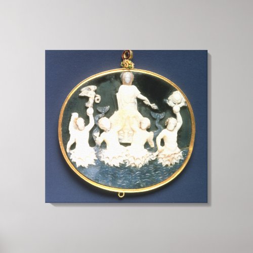 Cameo commemorating the Naval victory of Canvas Print