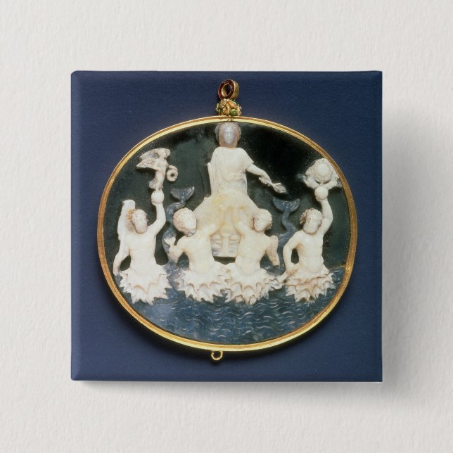 Cameo commemorating the Naval victory of Pinback Button (Front)