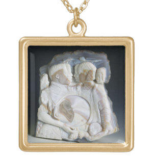 Cameo depicting Cosimo de Medici (1519-74) and his Gold Plated Necklace