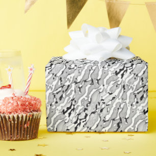 Cameo long light gray design wrapping paper