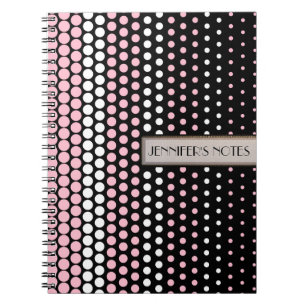 Cameo Pink and White Polka Dot Notebook