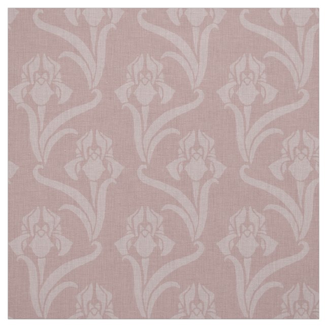 Cameo Pink Art Nouveau Iris Fabric (Swatch)
