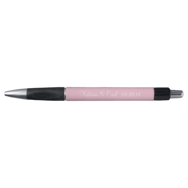 Cameo Pink Personalized Wedding Favors Pen (Front)