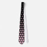 Cameo Pink Polka Dot Modern Black Neck Tie