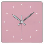 Cameo Pink Square Wall Clock