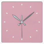 Cameo Pink Square Wall Clock Cameo Pink Square Wall Clock