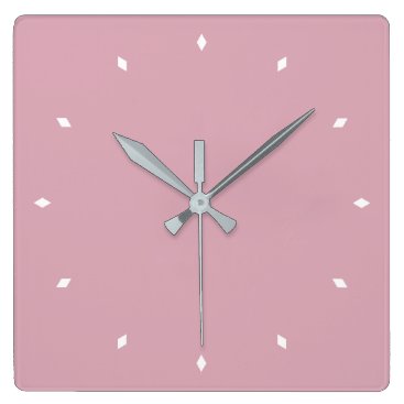 Cameo Pink Square Wall Clock