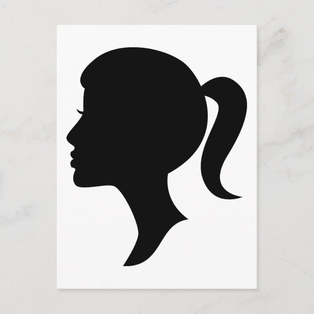 Cameo Silhouette Girl Postcard (Front)