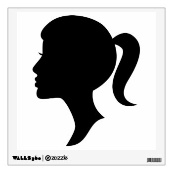 Cameo Silhouette Girl Wall Decal by CuteLittleTreasures at Zazzle