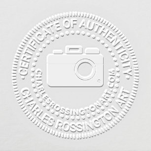 Camera #2 “Certificate of Authenticity” Name URL Embosser