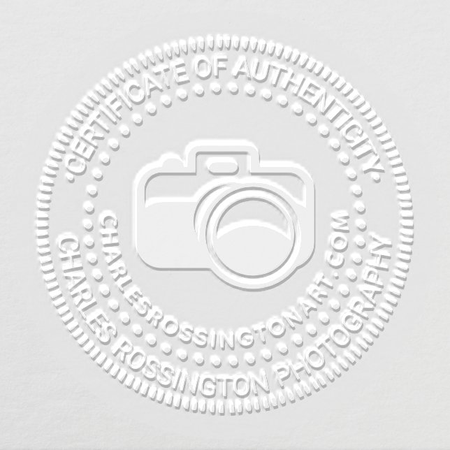 Camera #3 Certificate of Authenticity Name URL SM Embosser (Design)
