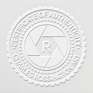 Camera Aperture Certificate of Authenticity In SF1 Embosser