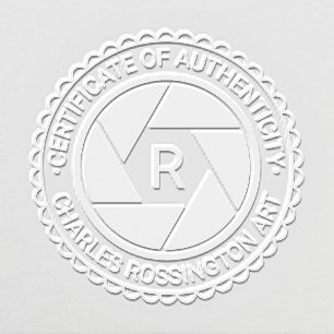 Camera Aperture Certificate of Authenticity SF2 In Embosser