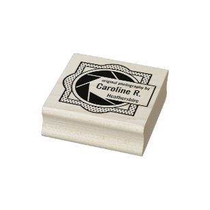 Camera Aperture Personalized Photographer Stamp