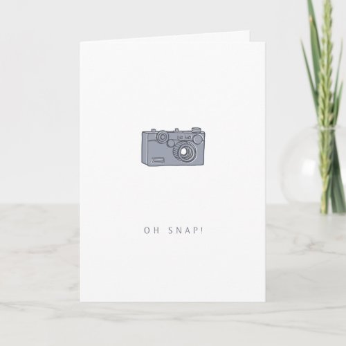 Camera  Belated Birthday  Oh Snap Greeting Card