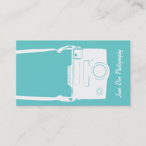 White Vintage Camera Business Card