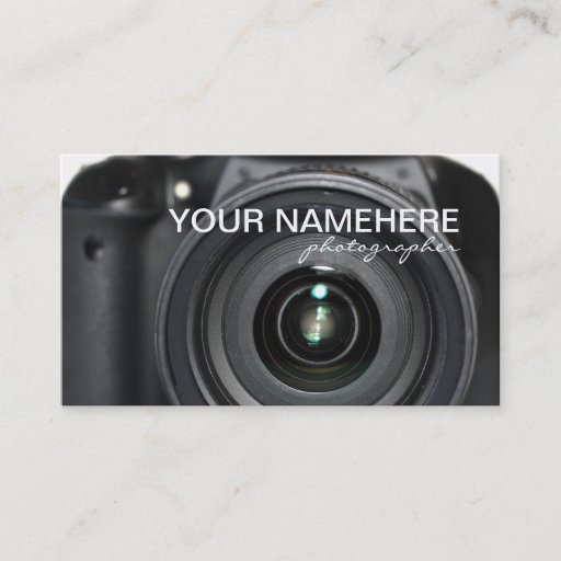 Customizable Camera Business Cards