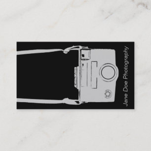 Camera Business Vintage Gray & Black Film Business Card