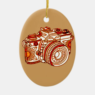 Camera Ceramic Ornament