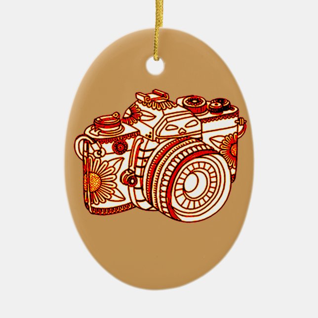 Camera Ceramic Ornament (Front)