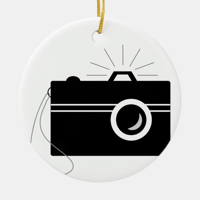 Camera Ceramic Ornament (Front)
