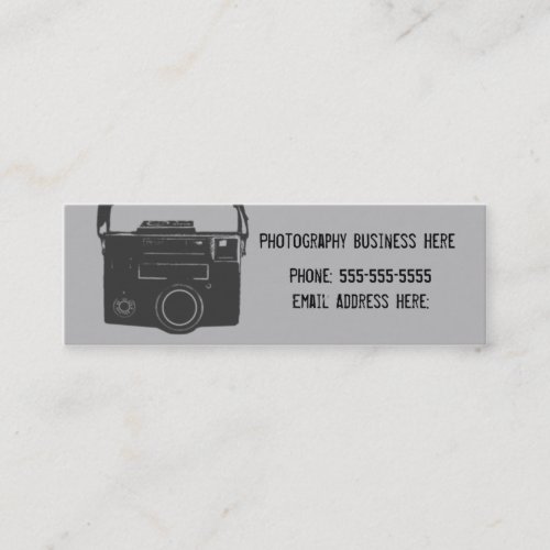 Black and Gray Retro Film Camera Business Card
