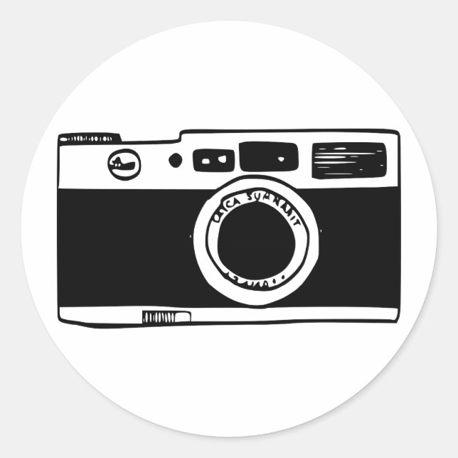 Camera Classic Round Sticker (Front)