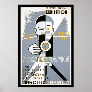 Camera Club, 1939. Vintage Photography Poster