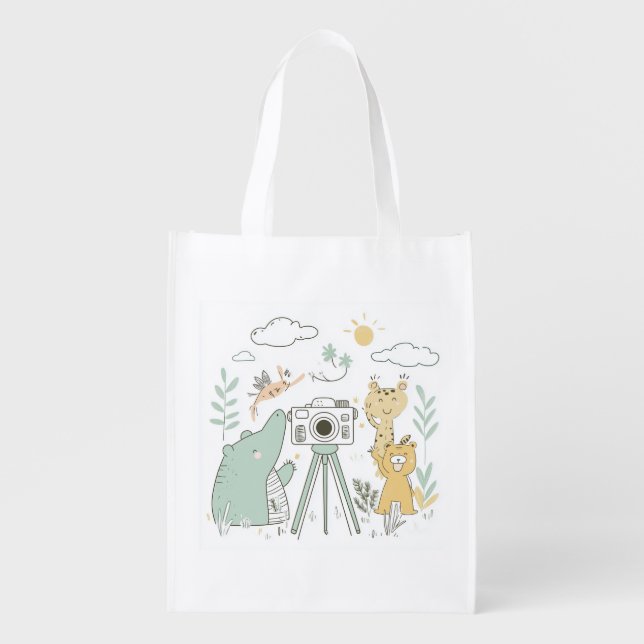 Camera Critters Grocery Bag (Front)