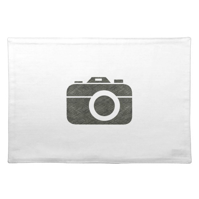 Camera Drawing Silhouette Photography Cloth Placemat (Front)