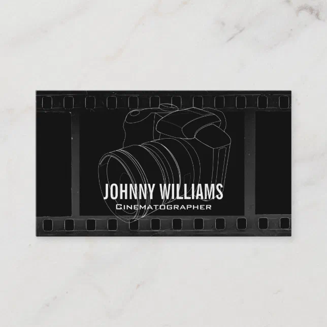 Camera Background For Card Camera DSLR | Film Background Business Card | Zazzle