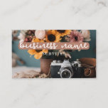 Camera + Flowers Business Card