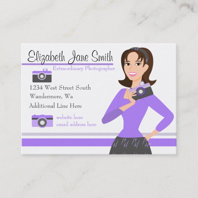 Camera Girl Business Card NEW (Front)